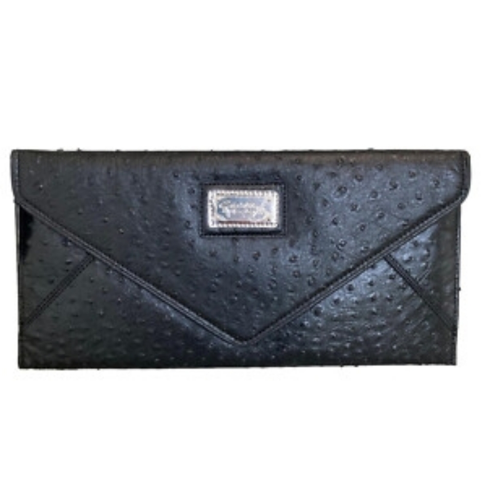 Christian Audigier Linda Ostrich Clutch